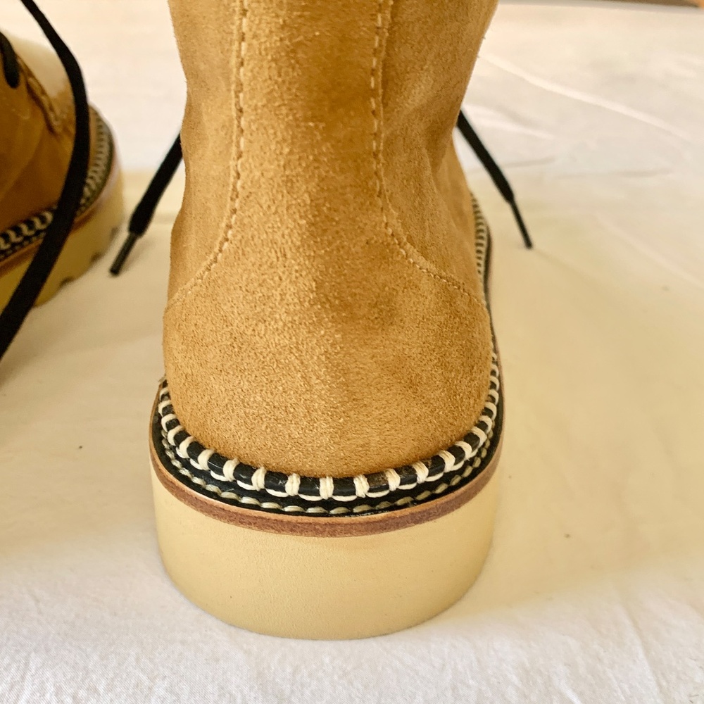 Freda Salvador Winnie Moccasin Boots Hazel Suede With Shearling 8.5 - Picture 9 of 13